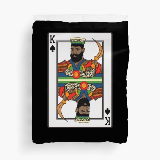 King Spades African American Card Halloween Duvet Covers