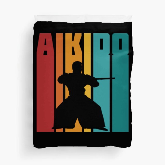 Vintage Aikido Japan Taekwondo Karate Martial Arts Duvet Covers