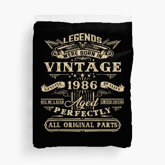 36th Birthday Gift For Legends Born 1986 36 Yrs Ol Duvet Covers