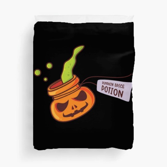 Pumpkin Spice Potion Coffee Enthusiast Halloween Duvet Covers