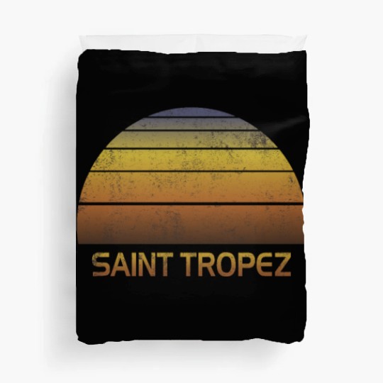 Vintage Sunset Family Vacation Souvenir Saint Duvet Covers