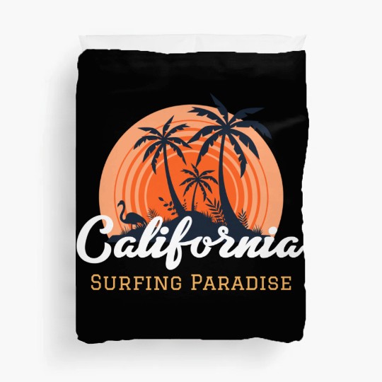 California surfing paradise Duvet Covers