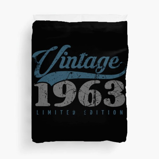 60 Years Vintage 1963 Retro 60th Birthday Duvet Covers