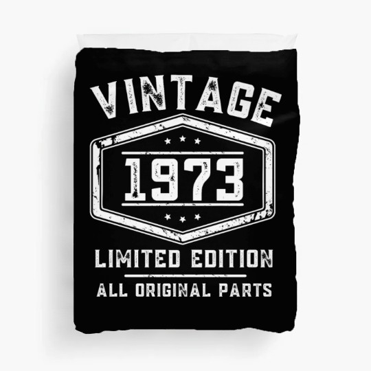 50 Years Vintage 1973 Retro 50th Birthday Duvet Covers
