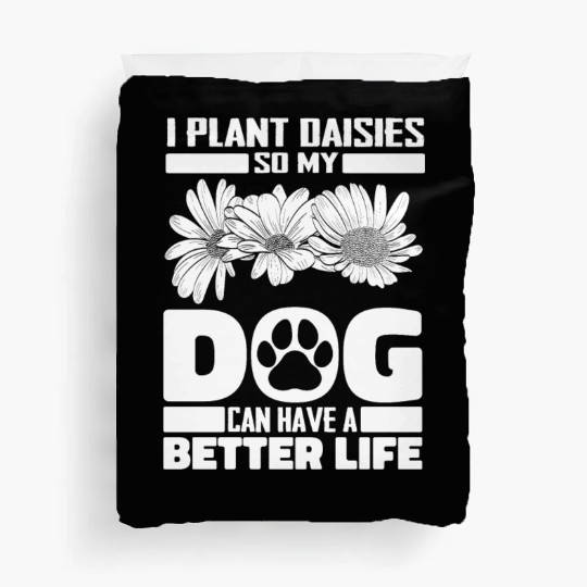 Daisy Gardening Dog Duvet Covers