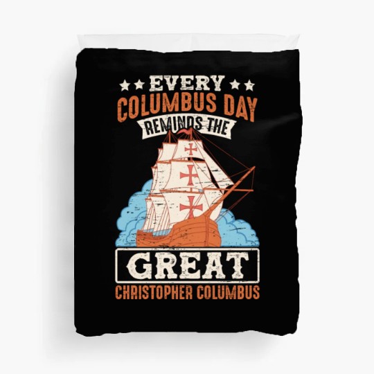 Great Christopher Columbus Day 1942 American Duvet Covers