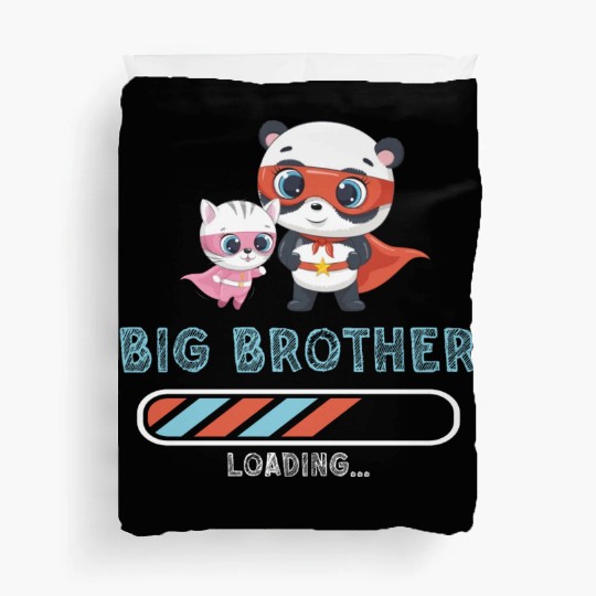 Big brother super hero panda cat Duvet Covers