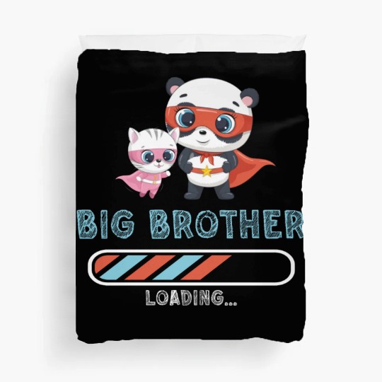Big brother super hero panda cat Duvet Covers
