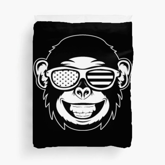 Chimpanzee Orangutan Monkey Head Monkey Duvet Covers