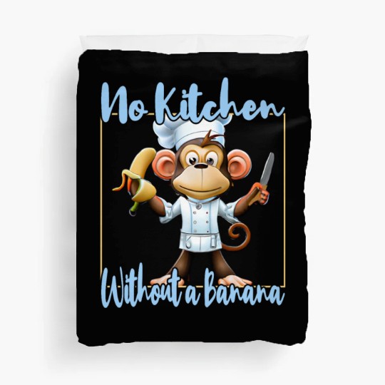 Banana Vibes kitchen monkey Duvet Covers