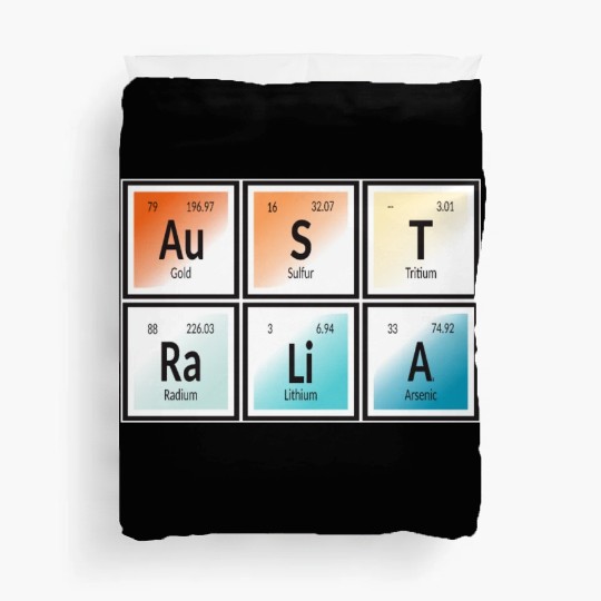 Australia | Periodic Table of Elements Duvet Covers