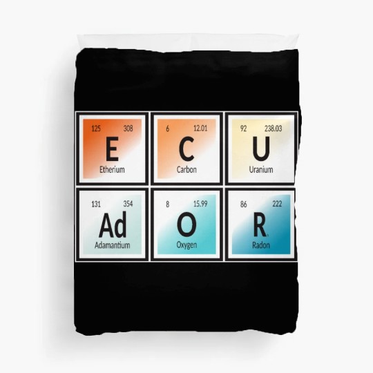 Ecuador | Periodic Table of Elements Duvet Covers
