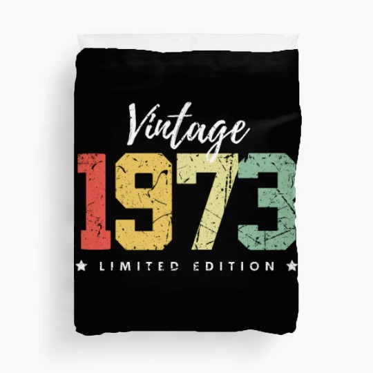 50 Years Vintage 1973 Retro 50th Birthday Duvet Covers