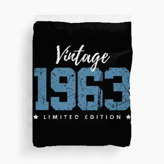 60 Years Vintage 1963 Retro 60th Birthday Duvet Covers