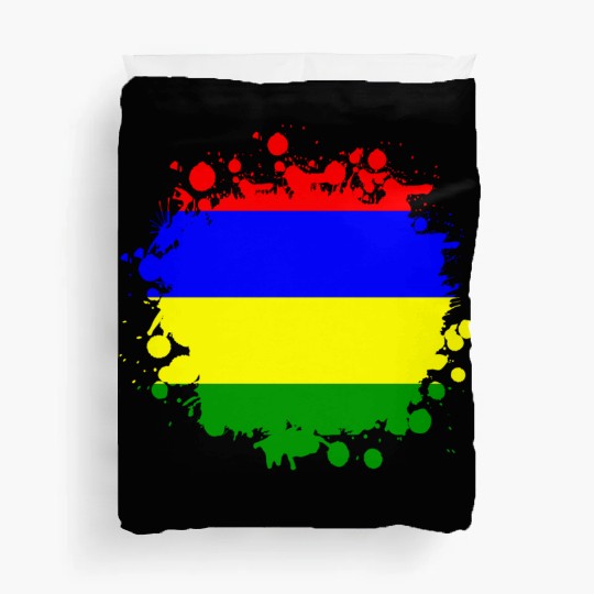 Mauritius blob flag design Duvet Covers