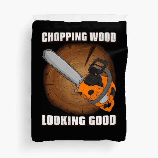 chainsaw Lumberjack Duvet Covers