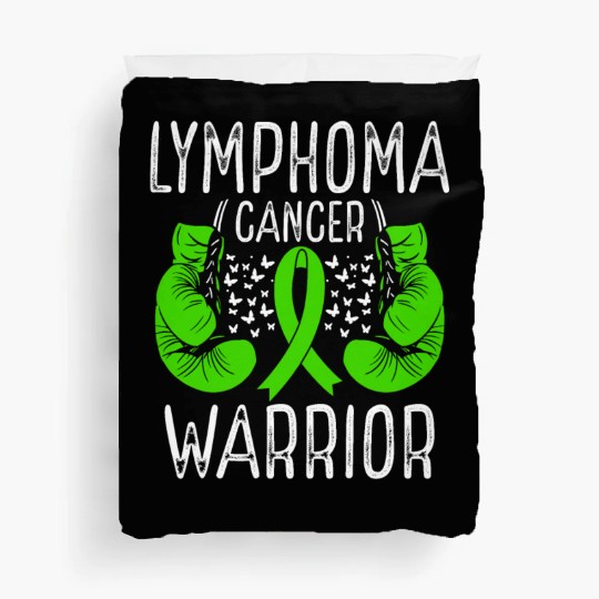 Lymphoma Cancer Warrior Awareness Ribbon Gloves Duvet Covers