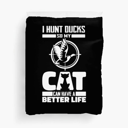 Duck Hunting Cat Duvet Covers