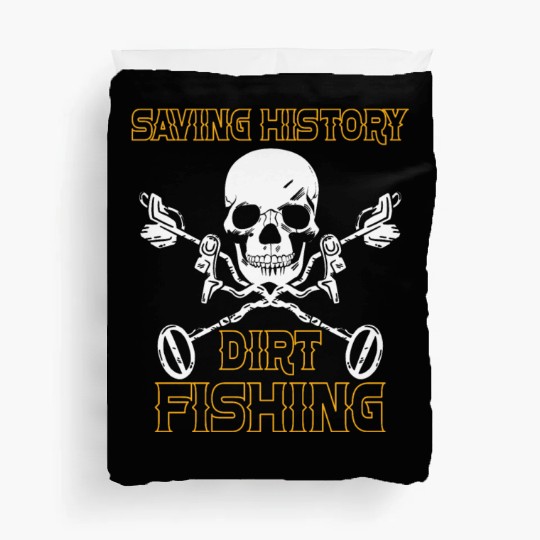 Metal Detecting Treasure Hunter Metal Detector Duvet Covers