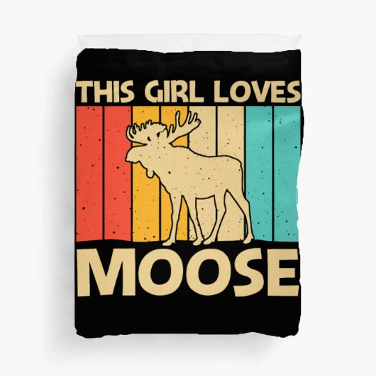 Cool Moose Design For Girls Kids Moose Deer Bull Duvet Covers