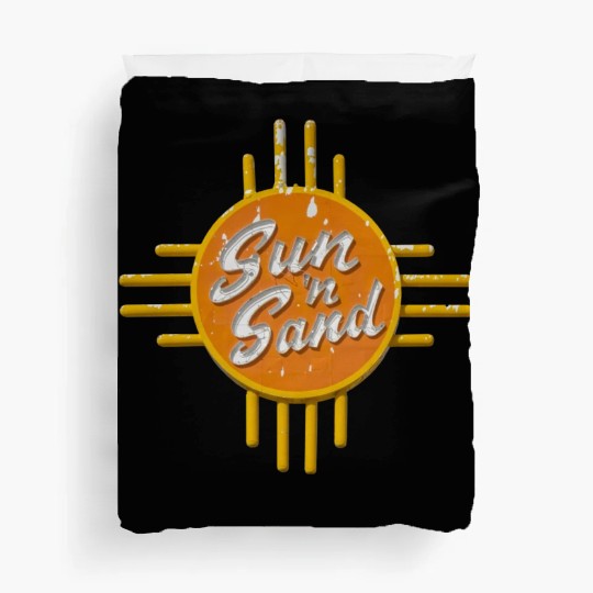 Sun N Sand Motel Sign Route 66 Santa Rosa NM Duvet Covers