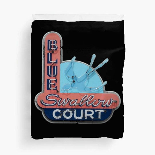 Blue Swallow Court Route 66 Tucumcari Duvet Covers