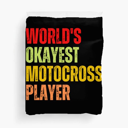 World's Okayest Pickleball Player Funny Sport Duvet Covers