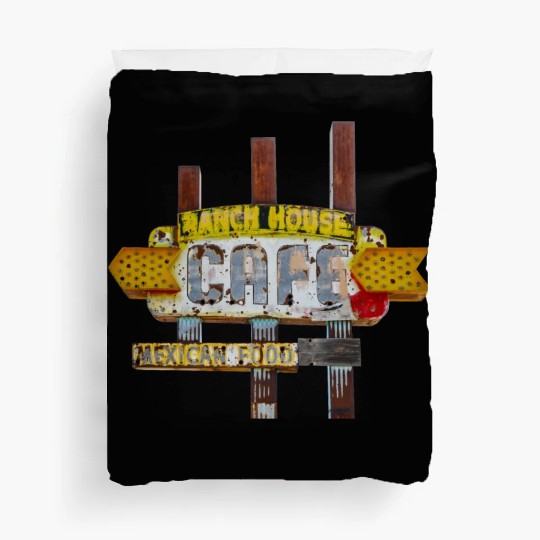 Ranch House Cafe Sign Route 66 Neon Tucumcari NM Duvet Covers