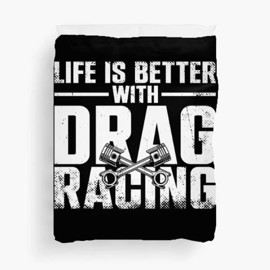Drag Racing Race Car Girl Vintage Duvet Covers