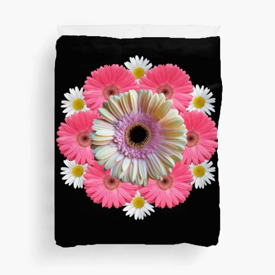 gerbera blossom flower daisies flowery blooms Duvet Covers