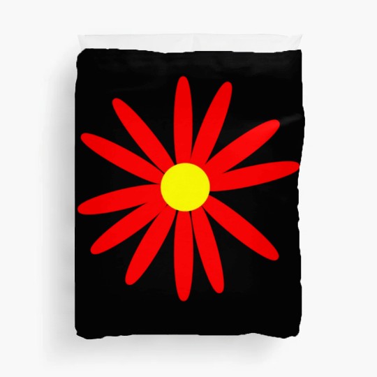 Red and Yellow Daisy Duvet Covers