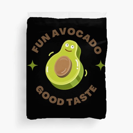 fun avocado good taste,Facial Expression Cartoon Duvet Covers