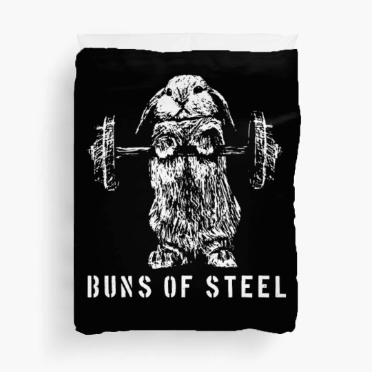 Muscles of Steel - Bunny Workout Duvet Covers