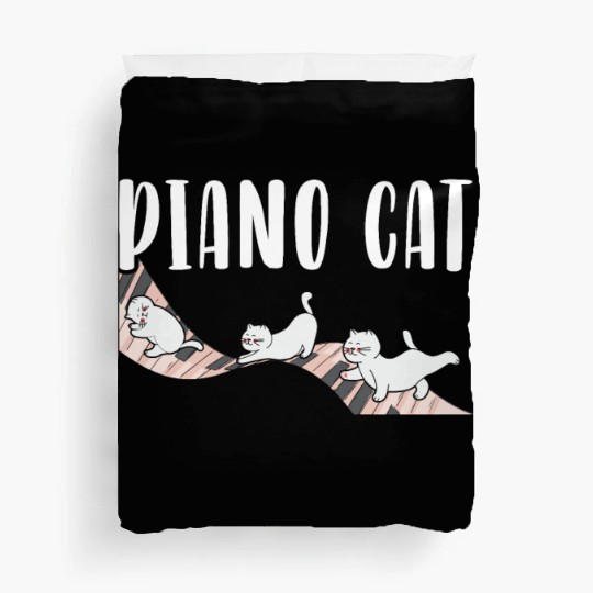 Piano Cat Musician Musical Instrument Pianist Duvet Covers