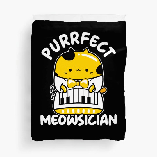 Purrfect Musician Pianist Piano Cat Musical Music Duvet Covers