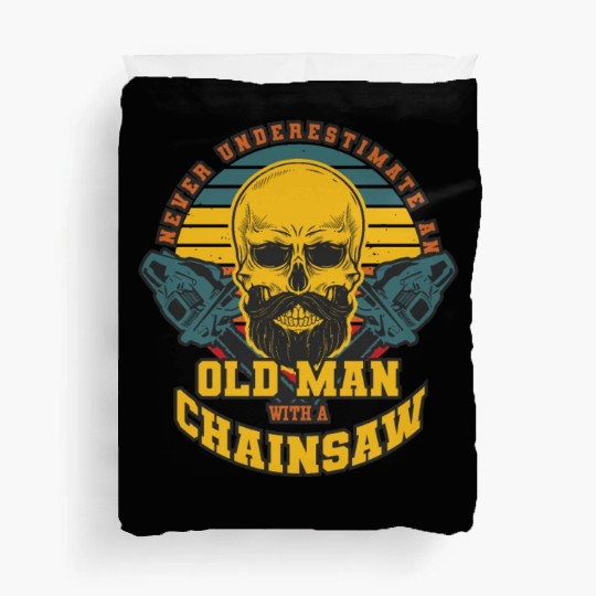 Vintage Logger Lumberjack Chainsaw Workers Gifts Duvet Covers