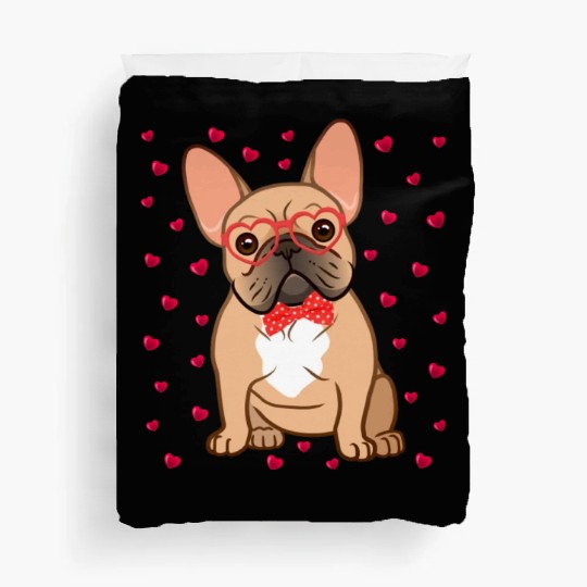 French Bulldog Valentines Day Funny Bulldog Lover Duvet Covers