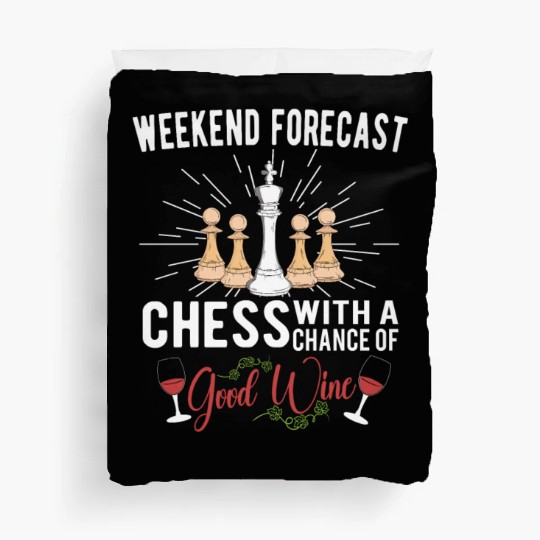 CHESS PLAYER CHESSBOARD CHESS GAME BOARD GAME GIFT Duvet Covers