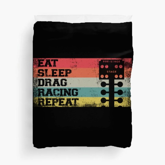 Drag Racing Race Car Retro Vintage Duvet Covers