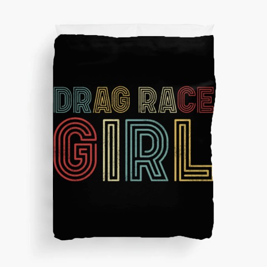 Drag Racing Race Car Girl Retro Duvet Covers