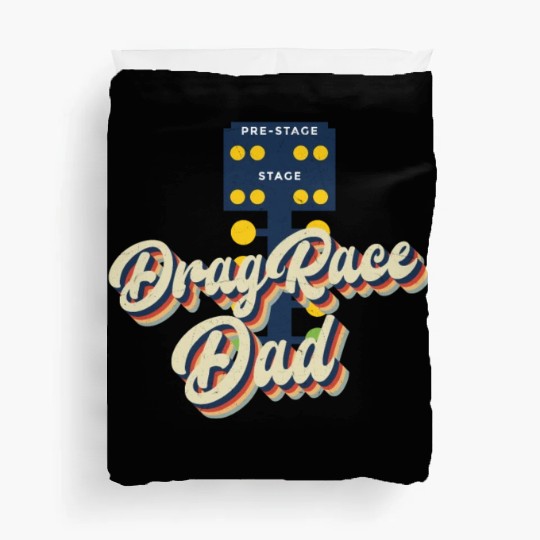 Drag Racing Race Car Dad Retro Duvet Covers
