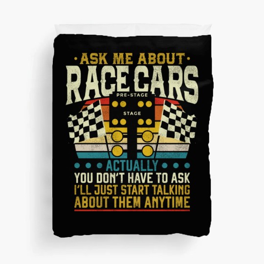 Drag Racing Race Car Retro Vintage Duvet Covers