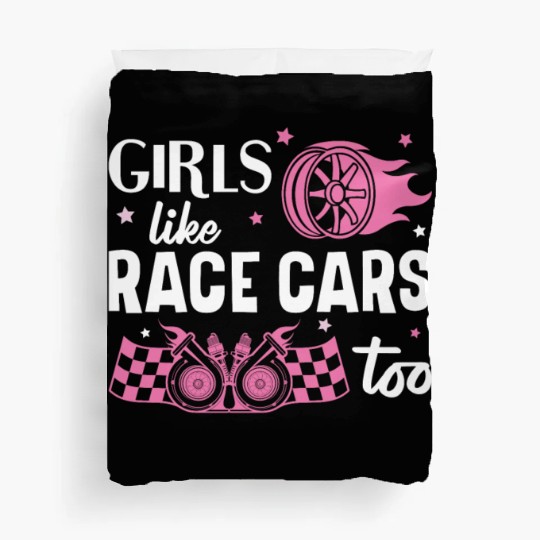 Drag Racing Race Car Girl Girls Duvet Covers