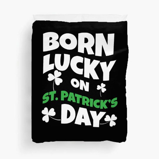 Birth Lucky Shamrock Clover Saint Patrick Day Duvet Covers