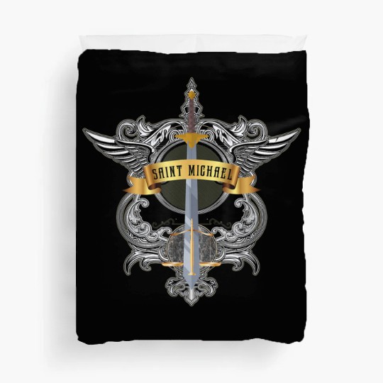 Sword of Saint Michael the Archangel Catholic Men Duvet Covers
