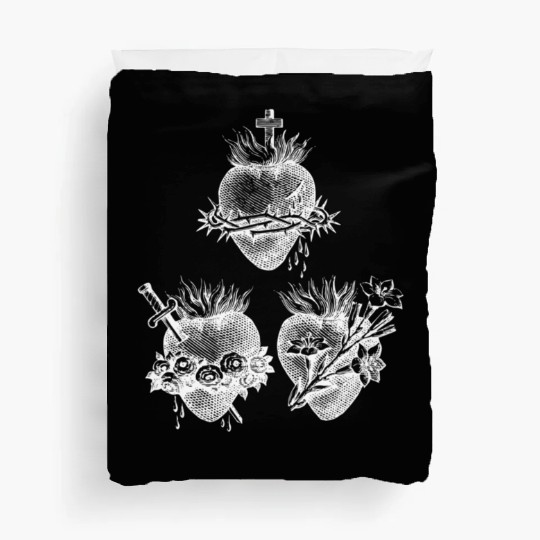 Sacred Heart of Jesus and Immaculate Heart of Mary Duvet Covers