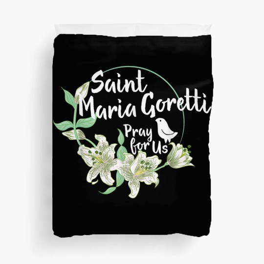 St. Maria Goretti Purity Catholic Saints Lily Symb Duvet Covers