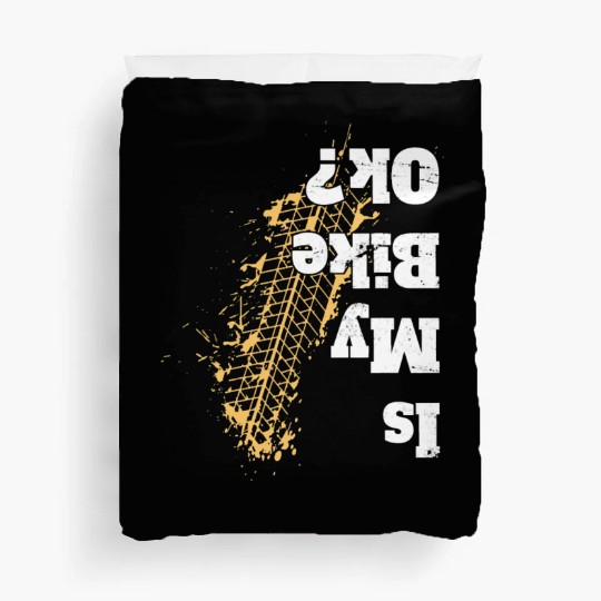 Is my bike Ok Funny Cycling Vintage Biker Duvet Covers