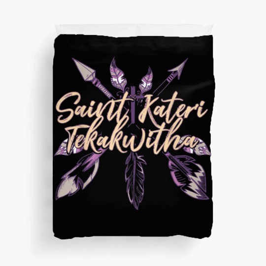 St Kateri Tekakwitha Saint Catholic Lily of the Mo Duvet Covers