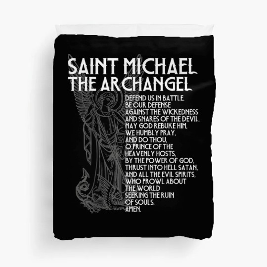 Saint Michael the Archangel Prayer Catholic Tradit Duvet Covers